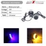 AllExtreme EXBYTL2P Imported Motorcycle 7/8" Handlebar Turn Signal LED Light Indicator Dual Color Blinker End Plug Cap DRL Lamp for all Bikes (Blue & Yellow, 2 PCS)