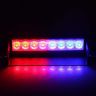 Allextreme AEXSL01 8 LED Car Emergency Dash Strobe Flash Warning Light Police Car Styling Lamp with Suction Cups for Interior, Roof and Windshield (Red and Blue, 8W)
