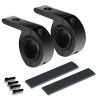 AllExtreme EXFLMB2 Universal Fog Light Horizontal Bar Clamp Mounting Bracket Kit with Rubber Insert for Car Jeep SUV and Off Road Vehicles (1 Pair)
