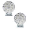 Allextreme EX9SFW2 9 LED Round Fog Light 3 Inches Off Road Driving Lamp for Motorcycle, Car and Bikes (9W, White Light, 2 Pcs)