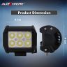 Allextreme Universal 6 LED Fog Light Spot Flood Water Resistant Driving Lamp with Handlebar Switch for Motorcycle Bike Car Off-road ATV SUV (18 W, 2 Pcs)