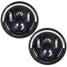 Allextreme 7 Inch Half Ring H4 H13 LED Headlight with DRL, High/Low Beam and Halo Ring Angel Eyes for Motorcycles and Cars (Pack of 2)
