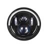 Allextreme 7 Inch Half Ring H4 H13 LED Headlight with DRL, High/Low Beam and Halo Ring Angel Eyes for Motorcycles and Cars (Pack of 2)