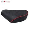Allextreme PU Leather Seat Cover with Anti Skid Split Cushion Reinforced Stitching Dust Water Resistant for 350cc Bullet Classic Models (Black & Red)