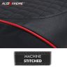 Allextreme PU Leather Seat Cover with Anti Skid Split Cushion Reinforced Stitching Dust Water Resistant for 350cc Bullet Classic Models (Black & Red)