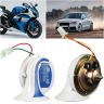 AllExtreme EXHRN02 MOCC Loud Snail Shaped Horn with 22 Sound Tone, Electric Air Siren for Bike Motorcycle Car SUV Bus Truck & Off Road Vehicle (1 Set)