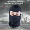 AllExtreme EXHFM2B Bike Riding Face Mask Anti Pollution Dust Sun Protection Half Air Net Ninja Face Cover Mask (Black)