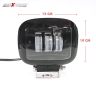 Allextreme EX3FB1P 40W 3 LED Headlight Lamp Universal Water Resistant Off Road Driving Fog Light with Mounting Brackets for Thar Wrangler SUV (White, 1 PC, 6 Months Warranty)