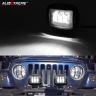 Allextreme EX3FB1P 40W 3 LED Headlight Lamp Universal Water Resistant Off Road Driving Fog Light with Mounting Brackets for Thar Wrangler SUV (White, 1 PC, 6 Months Warranty)