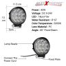 Allextreme EX14FL1 14 LED Round Fog Light Waterproof Driving Spot Flood Beamlight for Motorcycles, Cars, Jeeps and Bikes (42W, White, 1 PC, 6 Months Warranty)