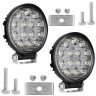 Allextreme EX14FL2 14 LED Round Fog Light Waterproof Driving Spot Flood Combo Beam Roof Bar Bumper Lamp Pod Cars, Jeeps and Bikes (42W, White, 2 PCS, 6 Months Warranty)
