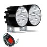 Allextreme 9W Round Fog Light Heavy Duty Waterproof 9 LED Spot Beamlight with Handlebar Switch for Bike Jeep SUV Car and Truck- (White Light, 2 PCS)