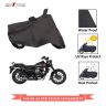 AllExtreme AEBODYC Waterproof Bike Body Cover Heavy Duty Custom Fit Compatible with Royal Enfield Bullet Classic, Electra and Standard (Black, Large)