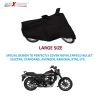 AllExtreme AEBODYC Waterproof Bike Body Cover Heavy Duty Custom Fit Compatible with Royal Enfield Bullet Classic, Electra and Standard (Black, Large)
