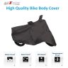 AllExtreme AEBODYC Waterproof Bike Body Cover Heavy Duty Custom Fit Compatible with Royal Enfield Bullet Classic, Electra and Standard (Black, Large)
