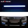 AllExtreme EXDRL2M Universal Ultra Bright Daytime Running LED Lights Waterproof Slim Chip COB LEDs Strip DRL Lamp for Cars (6W, Ice Blue Light, 2 PCS)
