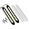 Allextreme EXDRLZ2 Universal Daytime Running Light Waterproof Working Lights Flexible LED DRL Driving Lamp for All Bikes and Cars (Zig-Zag, White)
