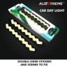 Allextreme EXDRLZ2 Universal Daytime Running Light Waterproof Working Lights Flexible LED DRL Driving Lamp for All Bikes and Cars (Zig-Zag, White)