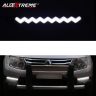 Allextreme EXDRLZ2 Universal Daytime Running Light Waterproof Working Lights Flexible LED DRL Driving Lamp for All Bikes and Cars (Zig-Zag, White)