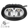 Allextreme EXER8F1 2 LED Oval Projector Fog Light Auxiliary Waterproof Spot Beam Off-Road Driving Lamp for Motorcycle and Cars (20W, White Light, 1 PC)