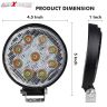 Allextreme EX9LRYW1 9 LED Round Fog Light 4.5" Waterproof Flood Spot Combo Beam Driving Strobe Lamp for Car, Bike and Motorcycles (27W, White and Yellow, 1 PC)