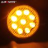 Allextreme EX9LRYW1 9 LED Round Fog Light 4.5" Waterproof Flood Spot Combo Beam Driving Strobe Lamp for Car, Bike and Motorcycles (27W, White and Yellow, 1 PC)