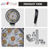 Allextreme EX9LRYW1 9 LED Round Fog Light 4.5" Waterproof Flood Spot Combo Beam Driving Strobe Lamp for Car, Bike and Motorcycles (27W, White and Yellow, 1 PC)
