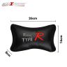 Allextreme EXCHNP2 PU Leather Car Headrest Neck Head Pillow Cushion with Adjustable Straps for SUV Travel Seat (Random Colors, 2 Pcs)