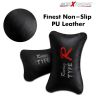 Allextreme EXCHNP2 PU Leather Car Headrest Neck Head Pillow Cushion with Adjustable Straps for SUV Travel Seat (Random Colors, 2 Pcs)