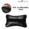 Allextreme EXCHNP2 PU Leather Car Headrest Neck Head Pillow Cushion with Adjustable Straps for SUV Travel Seat (Random Colors, 2 Pcs)