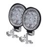 Allextreme EX9LRYW2 9 LED Round Fog Light 4.5" Waterproof Flood Spot Combo Beam Driving Strobe Lamp for Car, Bike and Motorcycles (27W, White and Yellow, 2 PCS)