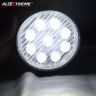 Allextreme EX9LRYW2 9 LED Round Fog Light 4.5" Waterproof Flood Spot Combo Beam Driving Strobe Lamp for Car, Bike and Motorcycles (27W, White and Yellow, 2 PCS)
