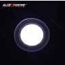 Allextreme EXRTI2P Round COB LED Switchback DRL Light 2.83" Diameter Side Turn Signal Super Bright Fog Lamp with Indicator for All Cars (20W, White Light, Blue, 2 PCS)