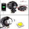 Allextreme EXFSUL2 Motorcycle LED Headlight Super Bright CREE Chip Off Road Driving Fog Lamp for Night Driving (20W, White Light, 2 PCS)