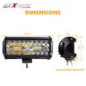 Allextreme EX36LW1 7 inch 36 LED Fog Light Triple Row Flood Spot Combo Beam Driving Lamp Bar for Car Motorcycle SUV Bike Truck (72W, White, 1 Pc)