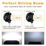 Allextreme EX36LW1 7 inch 36 LED Fog Light Triple Row Flood Spot Combo Beam Driving Lamp Bar for Car Motorcycle SUV Bike Truck (72W, White, 1 Pc)