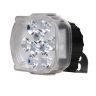 Allextreme EX9FM1B 9 LED Fog Light with Red & Blue Beads and Multicolor Strobe Flash Waterproof White Spot Beam Driving Lamp for Motorcycle Bike Car SUV (20W, 1 PC)