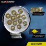Allextreme EX12W2 12 LED Round Fog Light Spot Strobe Beam Driving Lamp with ON/OFF Switch for Motorcycle, Car, SUV and Bikes (24W, White, 2 Pcs)