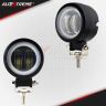 Allextreme EX3IHB1 3 Inch Round White Fog Light with Blue Halo Angel Eye Ring for Bike Motorcycle Car & Off Road SUV (20W, 1 Pc)