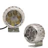 Allextreme EX6FL2S 6 LED Round Fog Light Spot Beam Driving Lamp Universal for Motorcycle, Car, SUV and Bikes (15W, White Light, 2 PCS)