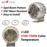 Allextreme EX6FL2S 6 LED Round Fog Light Spot Beam Driving Lamp Universal for Motorcycle, Car, SUV and Bikes (15W, White Light, 2 PCS)