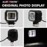 Allextreme EX3HW1W 2.5 Inch Square White Fog Light with White Halo Angel Eye Ring for Bike Motorcycle Car and Off Road SUV (20W, 1 Pc)