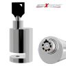 Allextreme EXHDBL1 Stainless Steel Heavy Duty Painted Finish Disc Brake Anti Theft 7mm Pin Wheel Locking Security Lock for Bike and Motorcycle (Chrome)