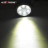 Allextreme EX6FOS2 6 LED Oval Mirror Mount Fog Light With Switch Adjustable Angle Spot Beam Waterproof Driving Lamp for Motorcycle and Bike (18W, White Light, 2 PCS)
