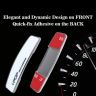 AllExtreme EXCDG4W Car Door Guard Edge Defender Crash Scratch Protector Plastic Trim Molding Side Sticker (White, 4 Pcs)