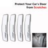 AllExtreme EXCDG4W Car Door Guard Edge Defender Crash Scratch Protector Plastic Trim Molding Side Sticker (White, 4 Pcs)