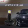 Allextreme EXHLWM2 2 Side LED Headlight Bulb with Cooling Fan and Canbus Head lamp Conversion Kit for Bike Car SUV and Motorcycles (25W, White)