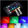 Allextreme EXT10M2 T10 RGB Car Interior Parking Bulb 6SMD Multicolour Light with Wireless Remote Control for All Car & Bike (3W, RGB, 2 PCS)