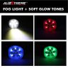 Allextreme EX9RGBW2 9 LED Fog Light Waterproof White Spot Beam Driving Lamp with Red Green Blue Beads for Motorcycle Bike Car SUV (20W, White & RGB Light, 2 PCS)