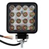 Allextreme EX16WY01 16 LED Square Fog Light 4 Inch Waterproof Driving Spot Lamp for Car, Motorcycle (48W, White & Amber) (PACK - 1)